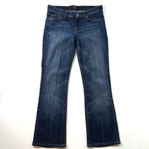 7 For All Mankind Womens Bootcut Denim Blue Jeans Size 26x27.5 Stretch Casual